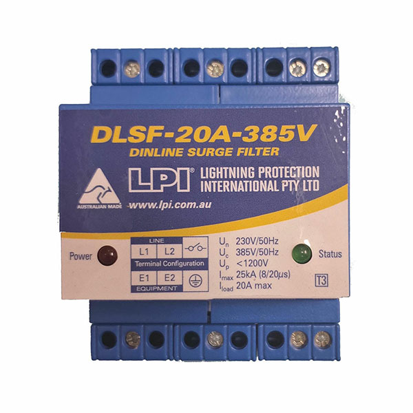 Bộ cắt lọc sét 1 pha 20A 3 DLSF-20A-385V